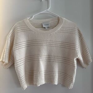 Pink Rose Cream Knit Top